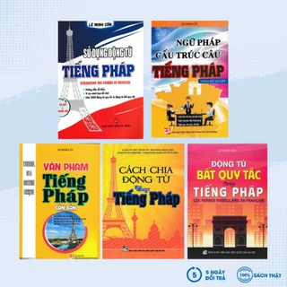 Sách Combo SHọc Tiếng Pháp Cho Người Mới Bắt Đầu + Động Từ Bất Quy Tắc Trong Tiếng Pháp (Bộ 5 Cuốn) - HA