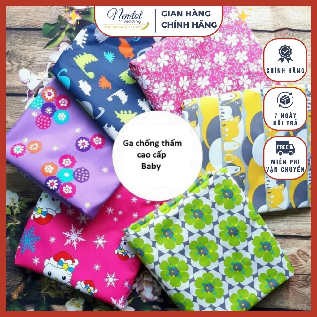 💥SIÊU RẺ💥Ga chống thấm cotton mềm mịn cho bé, ga bọc nệm chống thấm nước cho bé tè dầm, bảo vệ nệm chống thấm đủ size