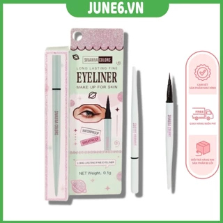 Kẻ mắt nước Sivanna Color chống nước lâu trôi, Bút đầu mảnh màu đen Long Lasting Fine Eyeliner ES8016 - June6.vn