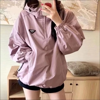 (Pass new) áo khoác gió hồng size L.