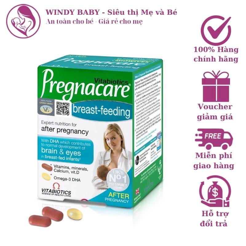 Vitamin Tổng hợp và khoáng chất cho phụ nữ cho con bú Pregnacare Breast-Feeding