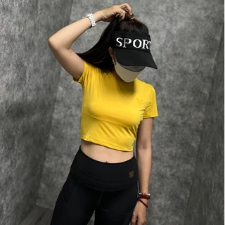 Áo Croptop Nữ Có Chỗ Để Mút Ngực, Áo Tập Gym, Yoga, Aerobic, Chất vải Cực Đẹp, Phối Lưới Siêu Mát H45602