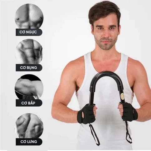 thanh xoắn ốc tập cơ tay,Gậy bẻ tập cơ tay lốc xoáy đàn hồi và co dãn 20kg, 30kg, 40kg, 50kg, 60kg kháng lực tập gym siê