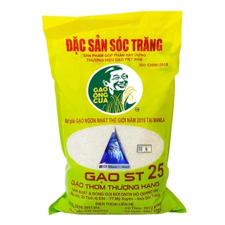 ST25 Ông Cua - lúa thường (ST25 Gạo Ông Cua chính hãng túi 5kg)