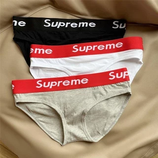 Quần Lót Tam Giác Bằng cotton Thoáng Khí In Logo supreme Thời Trang Cho Nữ