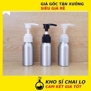 [KHO SỈ RẺ] Chai Xịt Vòi Nhấn ❂ [50ml,100ml] Chai Nhôm Vòi Nhấn Sữa Tắm Chiết Mỹ Phẩm .