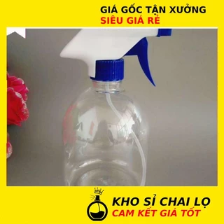 [KHO SỈ RẺ] Chai Vòi Xịt Kính ❂ [500ml] Chai Nhựa Pet Vòi Xịt Kính 500ml Béo Lùn Rỗng Chiết Mỹ Phẩm, Dung Dịch .