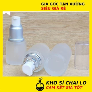 [KHO SỈ RẺ] Chai Chiết Mĩ Phẩm ❂ Lọ Thủy Tinh Mờ Vai Ngang Xịt Giọt 20ml,30ml,50ml Đựng Kem Dưỡng Da, Serum .