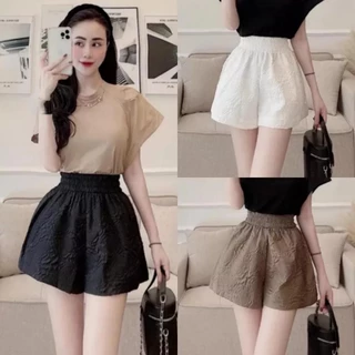 SALE [ HOT] Quần Xốp Ngắn In Hoa Dập Nổi, Bigsize 40-90kg