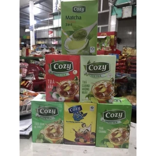 Trà Cozy IceTea các Hương Đào-Chanh-Chanh Hương Nhài-Vải-Matcha Trà sữa 3in1- Gừng 240g