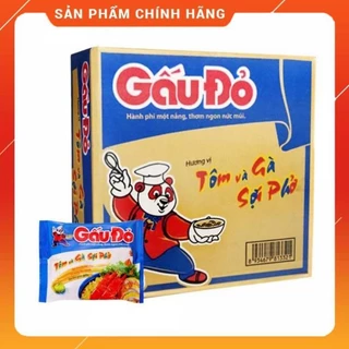 THÙNG 30 GÓI MÌ GẤU ĐỎ TÔM CHUA CAY/ GÀ SỢI PHỞ/ TÔM VÀ GÀ SỢI PHỞ