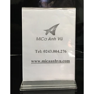 Kệ Menu mica đế trong suốt đựng tờ rơi bảng thực đơn cỡ A4, A5, A6