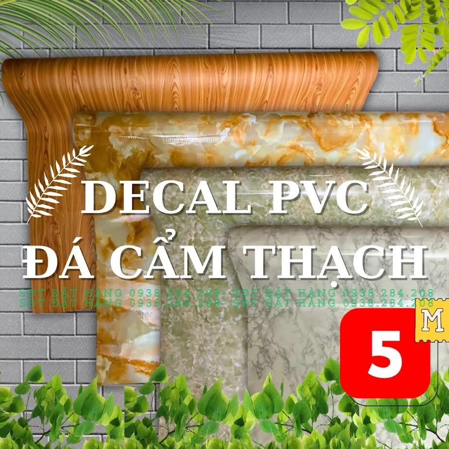 5 Mét Dài Decal PVC Sẵn Keo Vân Đá Hoa Cương - Trang Trí Nội Thất Hiện Đại và Đẳng Cấp