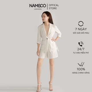 Quần short   cạp cao nữ Namandco đẹp, có túi trẻ trung năng động size S, M, L, XL màu trắng, xanh, tím nhạt  NT0139