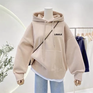 Áo hoodie nam nữ chất nỉ tàu cực dày mũ 2 lớp in chữ 5D LIBALE