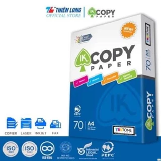 [Combo 2 Ream] giấy A4 70 gsm IK Copy (500 tờ) - Hàng nhập khẩu Indonesia /