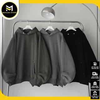 ÁO KHOÁC HOODIE NAM BASIC THÊU CHỮ 3 màu vải nỉ lót bông dày dặn form rộng nam nữ khoác ngoài thu đông