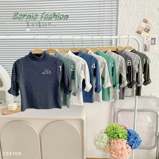 Áo thun tăm cổ 3 phân Bear Bernie FASHION cho bé, Chất mềm mịn, co giãn và giữ ấm tốt.