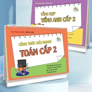 Combo Bộ Lịch Công Thức Toán Học, Tiếng Anh Cấp 2, Tổng Hợp Kiến Thức Dành Cho Học Sinh Cấp 2 - Hàng Chính Hãng 333