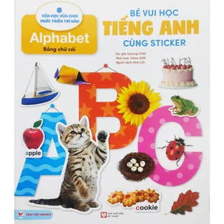 Sách - Bé vui học tiếng Anh cùng sticker - Bảng chữ cái Alphabet - Tân Việt