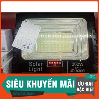 Đèn pha năng lượng mặt trời JD 8300L-300w, đèn năng lượng mặt trời jd-300w, đèn jidian 8300-300w, đèn mặt trời -300w.