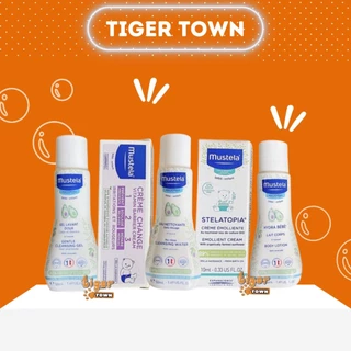 Mustela minisize - Sữa tắm gội cho bé sơ sinh - Body lotion - Kem làm dịu da và ngăn ngừa hăm tã trọn bộ Mustela.