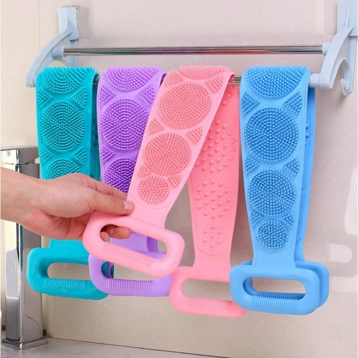 Dây Chà Lưng, Dây Tắm Massage Cơ Thể 2 Mặt Gai Silicon Mềm Mại