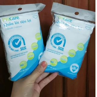 [ Túi 5 quần] Quần lót tiện lợi 1 lần Procare cotton 40-85kg