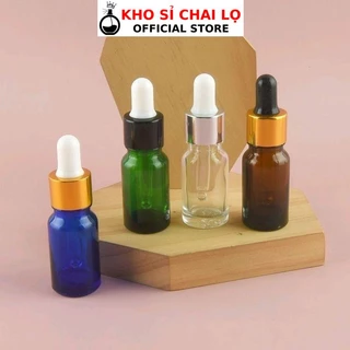 Chai Lọ Chiết Serum HUHA Kho Sỉ Đựng Tinh Dầu 5ml/10ml Dày Bóp Giọt Khoen Bạc, Vàng, Đen, Phụ Kiện Du Lịch