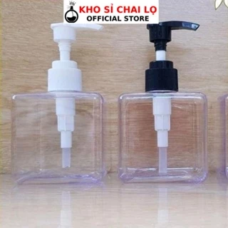 [Bán Buôn Rẻ] Chai Lọ Xịt Vòi Nhấn HUHA Nhựa Pet Vòi Nhấn Sữa Tắm 250ml Vuông Lotion Đựng Dầu Gội, Kem Dưỡng