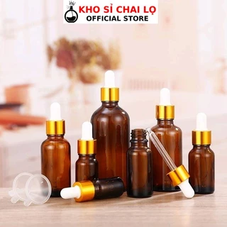 Lọ Chiết Serum HUHA Kho Sỉ [15ml/20ml/30ml] Đựng Tinh Dầu Bóp Giọt Khoen Vàng Chiết Mỹ Phẩm , Phụ Kiện Du Lịch