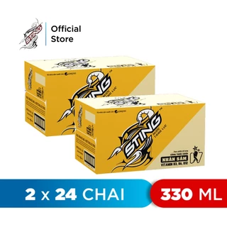 Combo 2 Thùng 24 Chai Nước Tăng Lực Sting Vàng (330ml/chai)