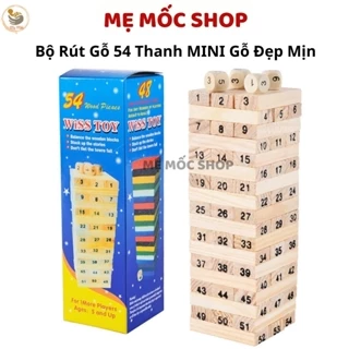 Bộ Đồ Chơi Rút Gỗ 54 Thanh Mini Memocshop Đồ Chơi Gỗ Cho Bé Giải Trí Luyện Tập Khéo Léo, Sự Kiên Nhẫn, Giải Stress