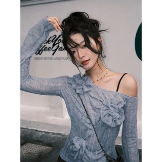 Áo sweater Xếp Ly Ba Chiều Phong Cách niche Thiết Kế Mới Mùa Thu 2023