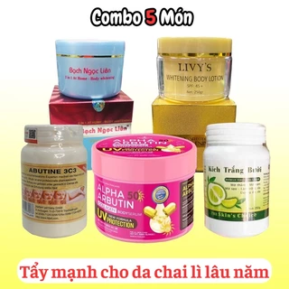 Combo kem dưỡng body t.ẩ.y trắng Cho da chai lì lâu năm