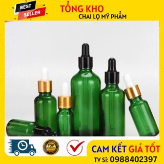 [RẺ VÔ ĐỊCH] [15ml,20ml] Chai Lọ Đựng Tinh Dầu Xanh Lá Chiết Serum Khoen Vàng,Đen,Bạc Chai Lọ Thủy Tinh .