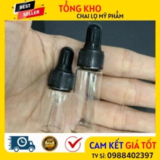 [RẺ VÔ ĐỊCH] Chai Lọ Chiết Serum ❤ Chai Lọ Đựng Tinh Dầu Mỏng Bóp Giọt Khoen Đen 2ml,3ml,5ml Chiết Serum .