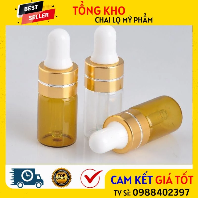 [RẺ VÔ ĐỊCH] Chai Lọ Chiết Serum ❤ [2ml/3ml/5ml] Chai Lọ Đựng Tinh Dầu Thủy Tinh Mỏng Chiết Mỹ Phẩm, Nước Hoa.