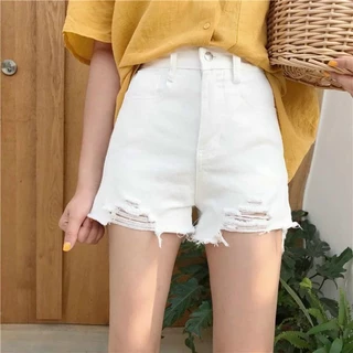 Quần short kaki lưng cao, vải co giãn A03