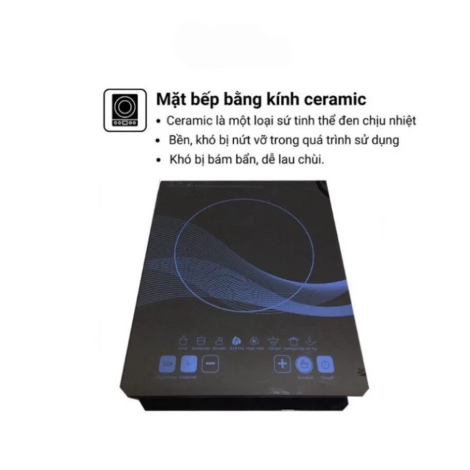 Bếp từ đơn cảm ứng có chức năng hẹn giờ, cài đặt thời gian nấu, truyền nhiệt tốt, tiết kiệm điện (Kèm 1 nồi lẩu) Hot Hot
