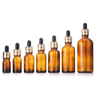 Lọ Chiết Serum Cao Cấp Bóp Giọt Khoen Vàng Sọc Vằn Chiết Mỹ Phẩm 5ML/10ML/15ML/20ML/30ML/50ML/100ML