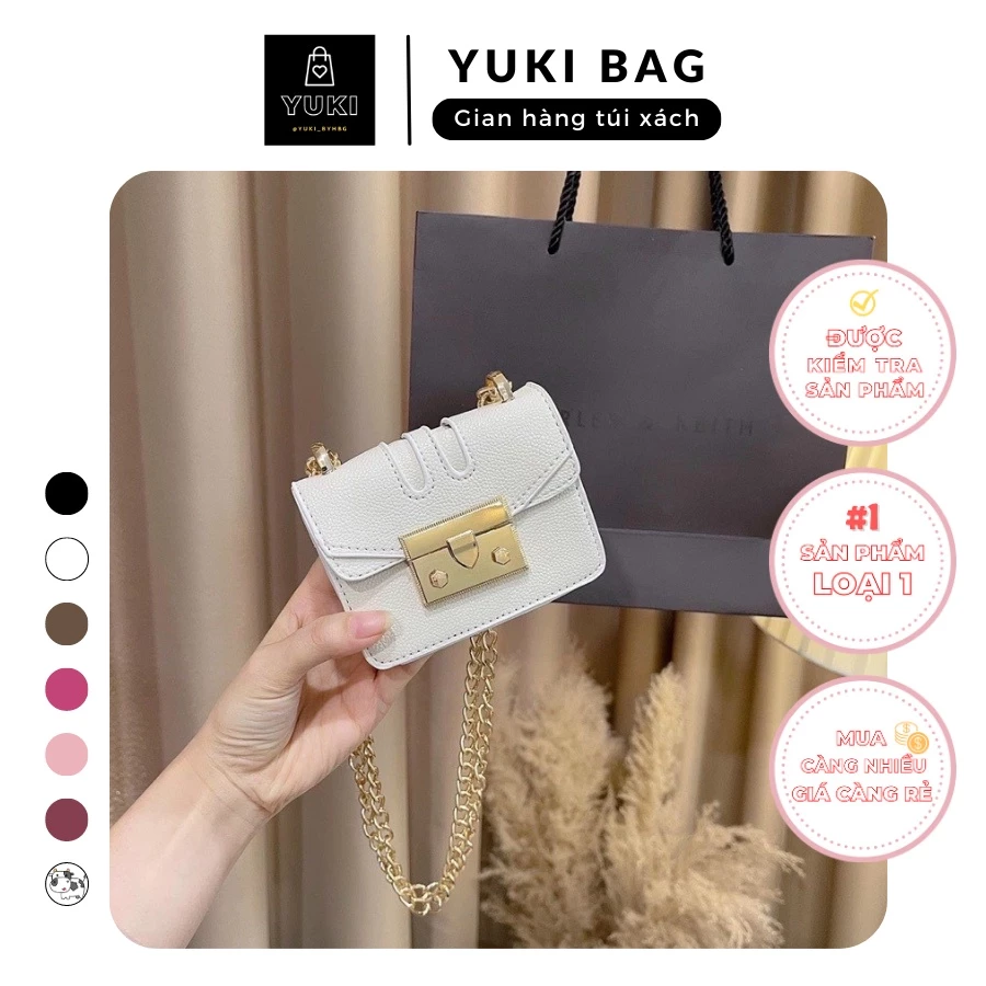 [Hàng loại 1] Túi xách nữ mini đeo chéo Yuki Bag, nhỏ gọn tiện lợi, chất da cao cấp, phong cách size 12cm YB024