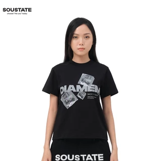 Áo Thun Babytee Diamem 100% Cotton (Đen) - SOUSTATE Chính Hãng