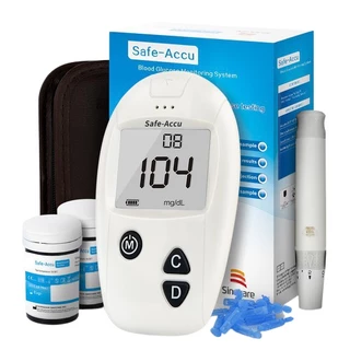 Máy Đo Đường Huyết Sinocare Safe Accu (25 Que Và 25 Kim) chọn đơn vị mmol/L hoặc mg/dL