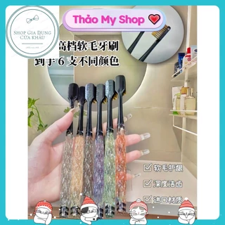 SET 6 CHIẾC BÀN CHẢI ĐÁNH RĂNG HÀNG NỘI ĐỊA TRUNG CÓ KÈM HỘP