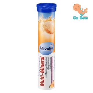 Viên sủi bổ sung khoáng chất tổng hợp Mivolis Multi-Mineral, 20 viên của Đức hương cam chanh thơm ngon  - LaLa