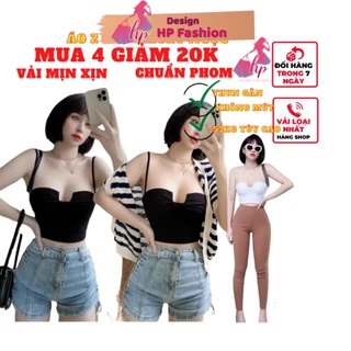 Áo 2 dây nữ khoét ngực không có mút croptop đẹp ôm body thun gân màu trắng đen cực dễ thương mẫu mới thời trang- A3..