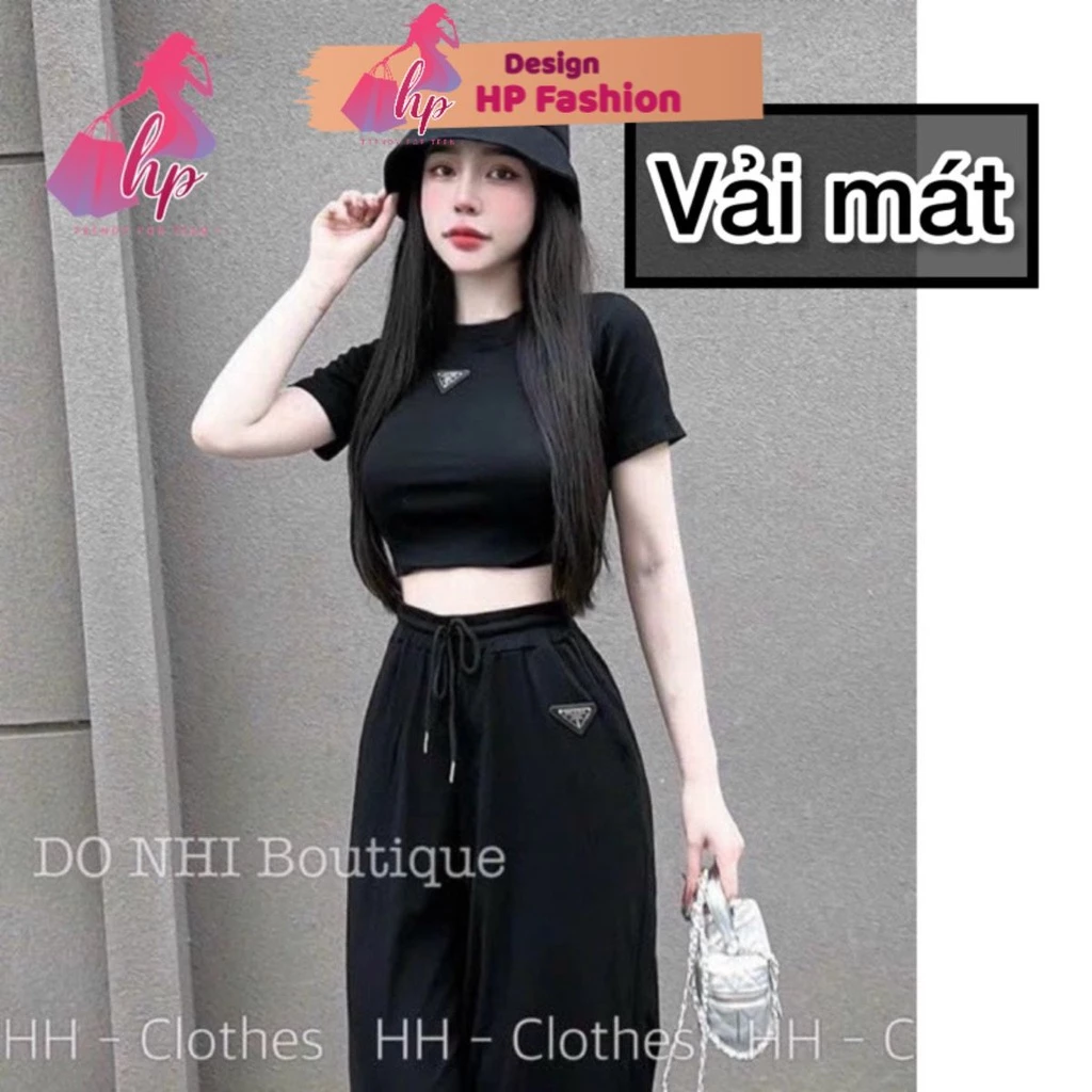 Áo ôm body croptop nữ babytee tay ngắn cổ tròn thun co giãn kiểu gắn lo go pa raa G440