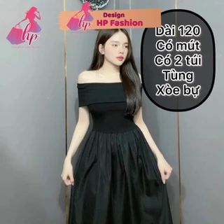 Đầm maxi dài trễ bẹt vai body dáng dài, váy cúp ngực có mút xoè đi biển đi tiệc cưới VD954