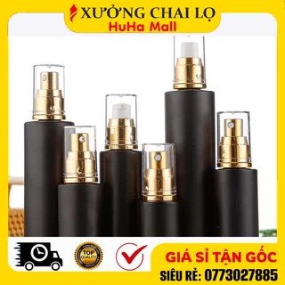 Chai Lọ Chiết Mĩ Phẩm ❣️BUÔN SỈ RẺ❣️ Chai Lọ Thủy Tinh Xịt Giọt 20ml,30ml,50ml Đen Nhám Chiết Mĩ Phẩm, Serum